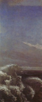 symbolist Oil Painting - Neptunes Horses symbolist George Frederic Watts